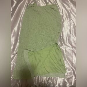 PACSUN midi green skirt with slit size S